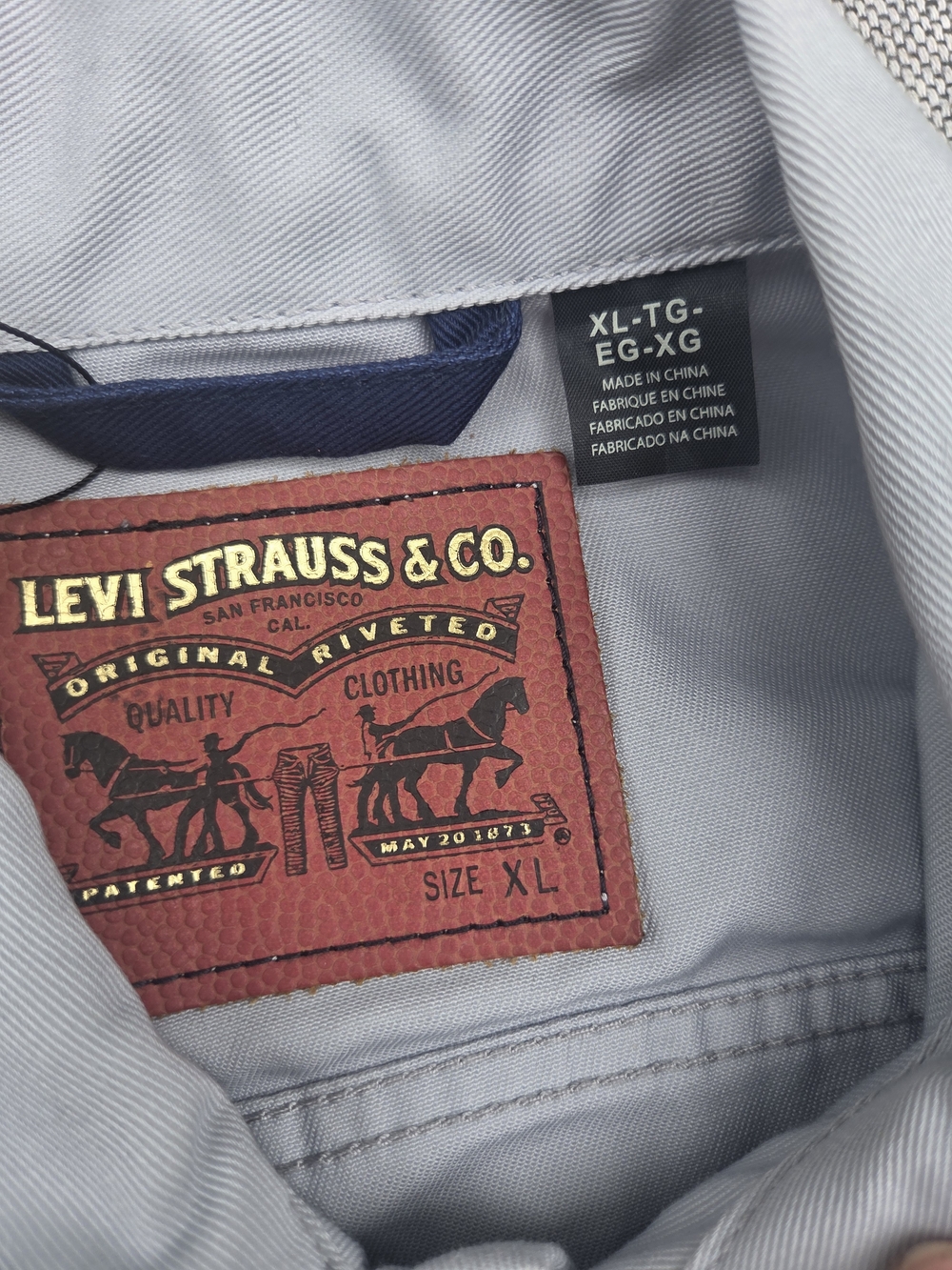🏈 Levi’s x NFL Patriots Gray Trucker Jacket Men’s XL NWT - Picture 6 of 16